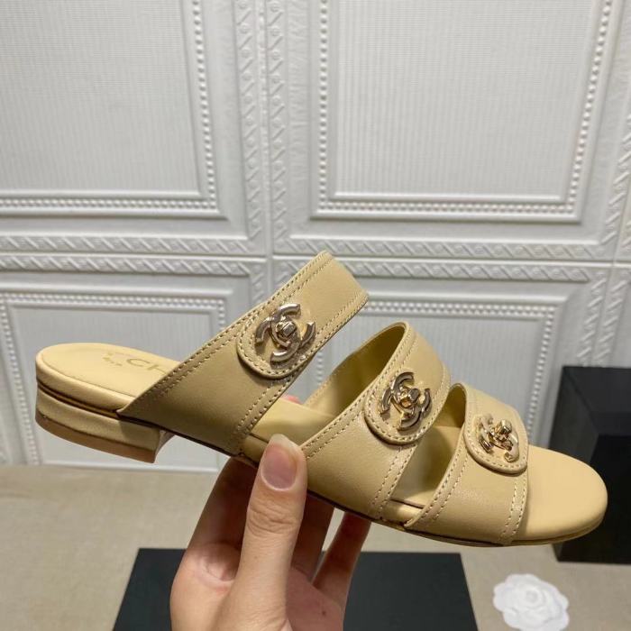 Chanel Womens Shoes Flat Mules