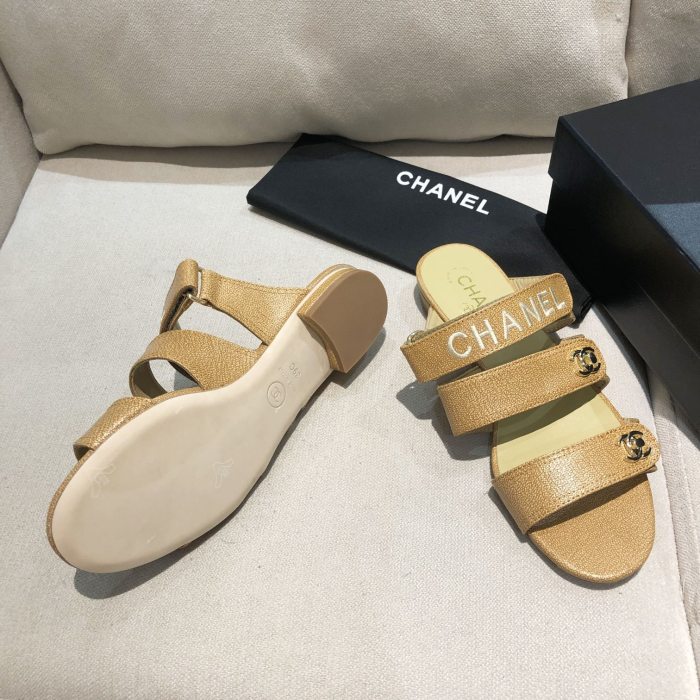 Chanel Womens Shoes Flat Mules