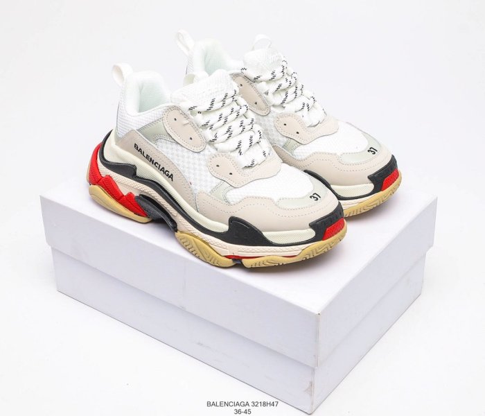 Balenciaga Womens Shoes Breathable Design Sneakers Luxury Brand Triple S Sneaker 3218H47