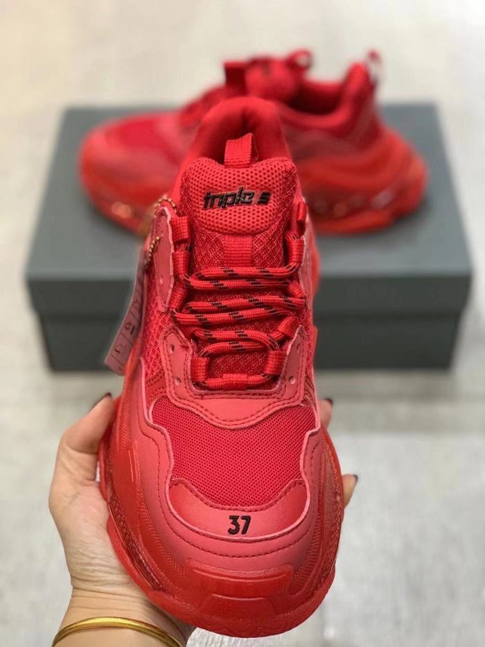 Balenciaga Womens Shoes Breathable Design Sneakers Luxury Brand Triple S Sneaker