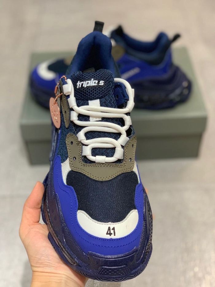 Balenciaga Womens Shoes Breathable Design Sneakers Luxury Brand Triple S Sneaker