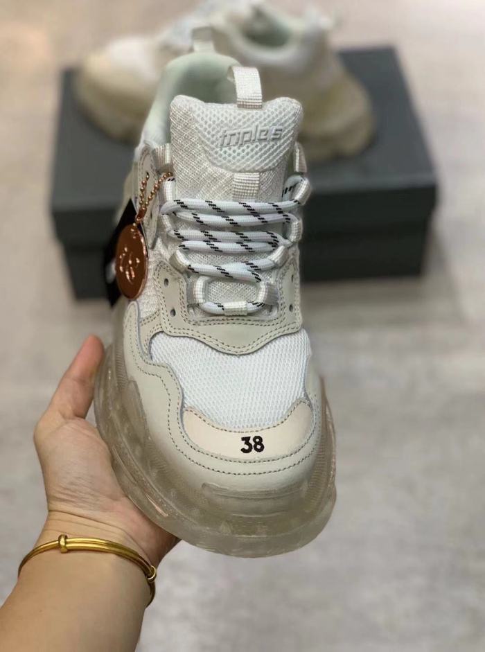 Balenciaga Womens Shoes Breathable Design Sneakers Luxury Brand Triple S Sneaker