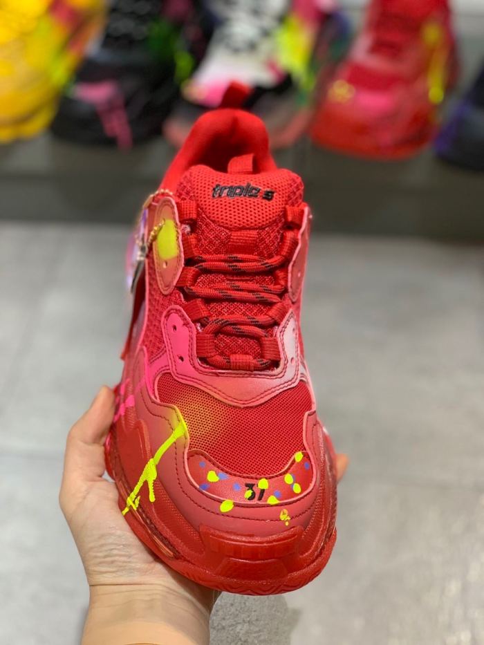 Balenciaga Womens Shoes Breathable Design Sneakers Luxury Brand Triple S Sneaker
