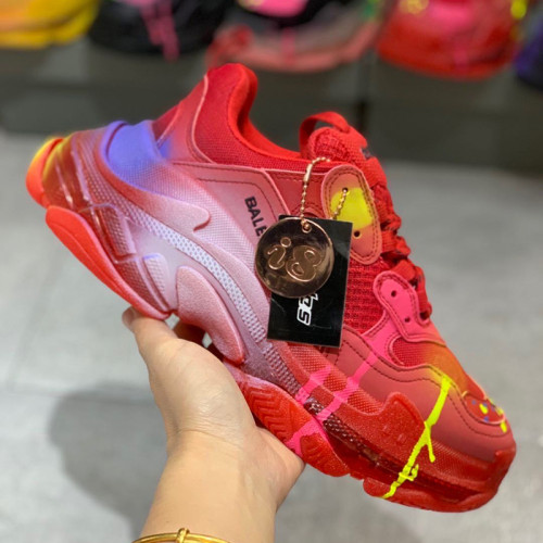 Balenciaga Womens Shoes Breathable Design Sneakers Luxury Brand Triple S Sneaker