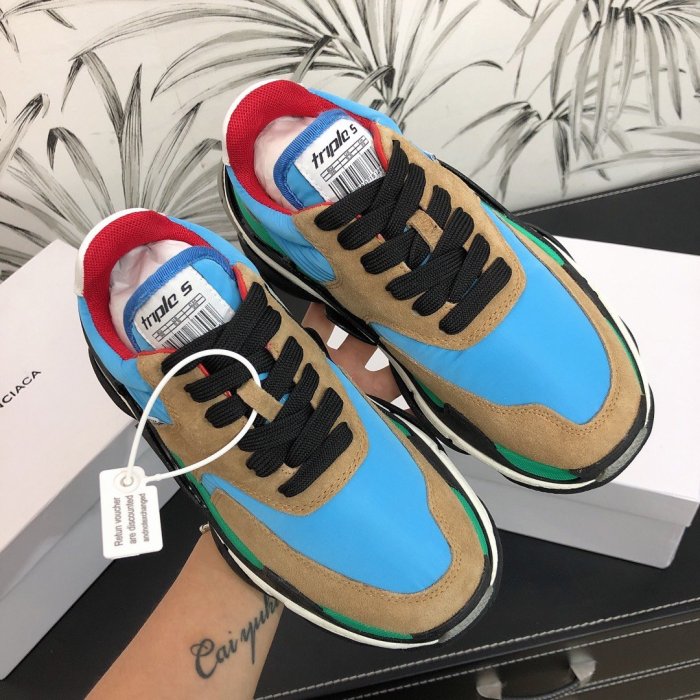 Balenciaga Womens Shoes Breathable Design Sneakers Luxury Brand Triple S Sneaker