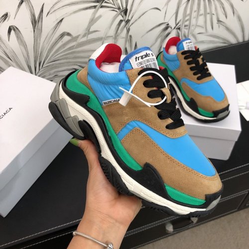 Balenciaga Womens Shoes Breathable Design Sneakers Luxury Brand Triple S Sneaker