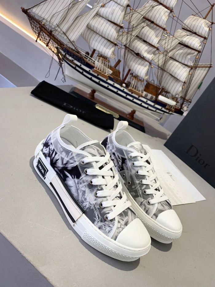 Dior Women Shoes Sneakers Casual Luxury Brand B23 Low-Top Sneaker with Original Box