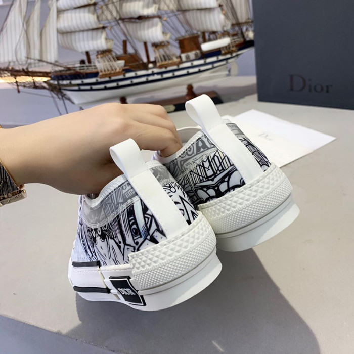Dior Women Shoes Sneakers Casual Luxury Brand B23 Low-Top Sneaker with Original Box