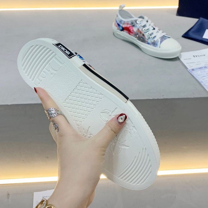 Dior Women Shoes Sneakers Casual Luxury Brand B23 Low-Top Sneaker with Original Box