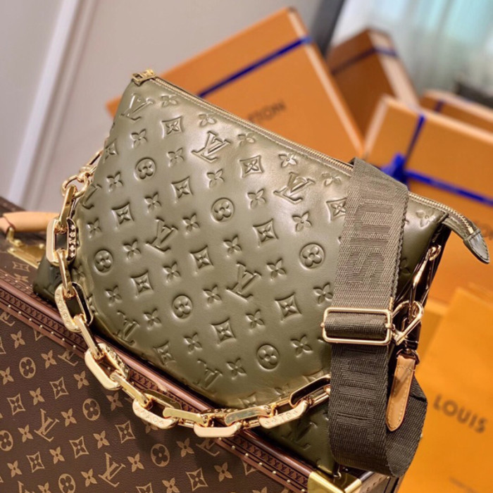 Louis Vuitton Womens Bags Messenger Shoulder Bags Luxury Brand COUSSIN MM with Original Box M57782
