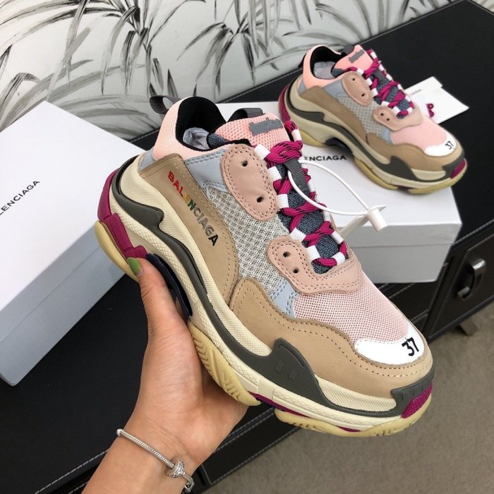 Balenciaga Womens Shoes Sneakers Luxury Brand Triple S Sneaker with Original Box