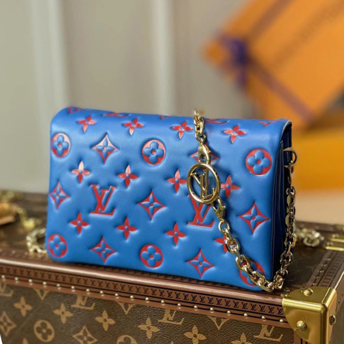 Louis Vuitton Womens Bags Messenger Shoulder Bags Luxury Brand POCHETTE COUSSIN with Original Box M80743
