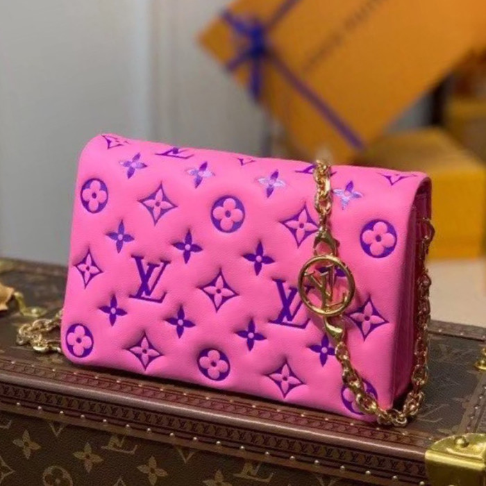 Louis Vuitton Womens Bags Messenger Shoulder Bags Luxury Brand POCHETTE COUSSIN with Original Box M80745