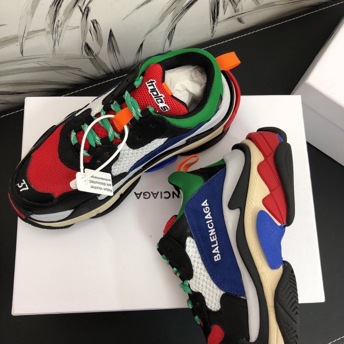 Balenciaga Womens Shoes Sneakers Luxury Brand Triple S Sneaker with Original Box