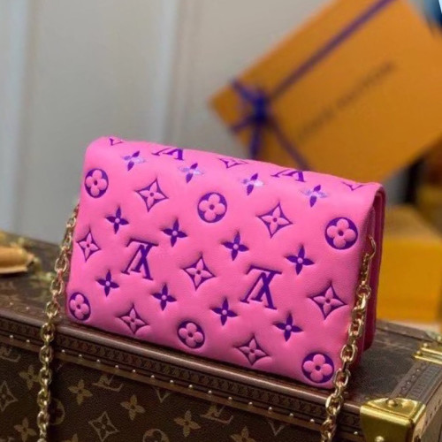 Louis Vuitton Womens Bags Messenger Shoulder Bags Luxury Brand POCHETTE COUSSIN with Original Box M80745