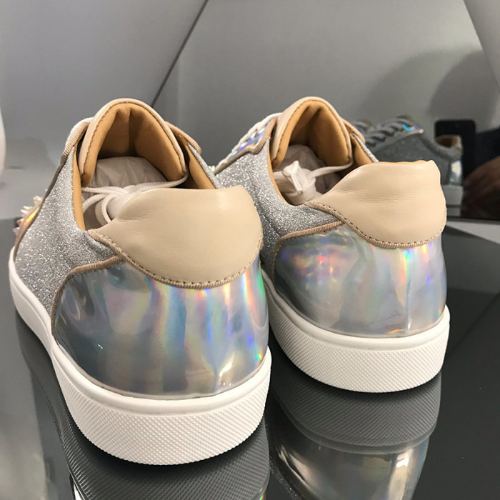 Christian Louboutin Mens Shoes Luxury Brand Red Bottom Design Louis Junior Spikes Flat with Original Box CL sneakers