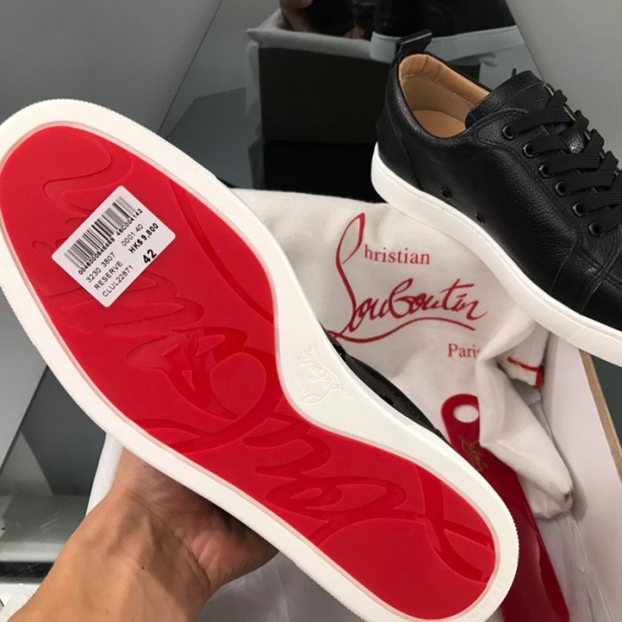 Christian Louboutin Mens Shoes Luxury Brand Red Bottom Design Louis Junior Spikes Flat with Original Box CL sneakers