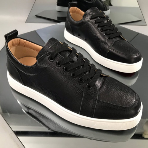 Christian Louboutin Mens Shoes Luxury Brand Red Bottom Design Louis Junior Spikes Flat with Original Box CL sneakers