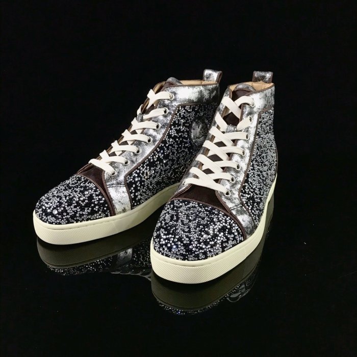 Christian Louboutin Mens Shoes Luxury Brand Red Bottom Design Louis Junior Spikes Flat with Original Box CL sneakers