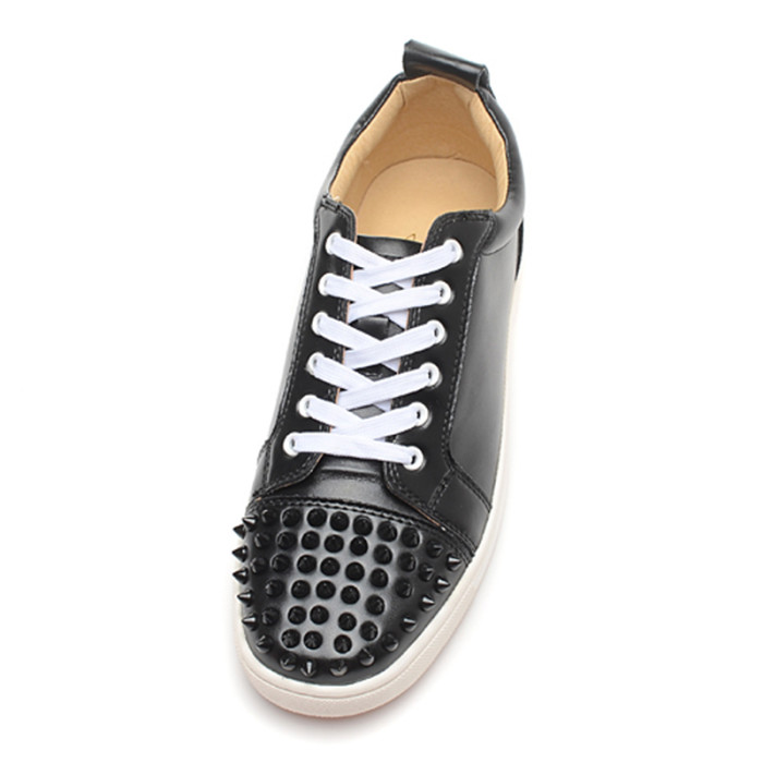 Christian Louboutin Mens Shoes Luxury Brand Red Bottom Design Louis Junior Spikes Flat with Original Box CL sneakers