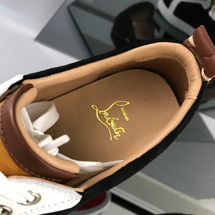 Christian Louboutin Mens Shoes Luxury Brand Red Bottom Design Louis Junior Spikes Flat with Original Box CL sneakers