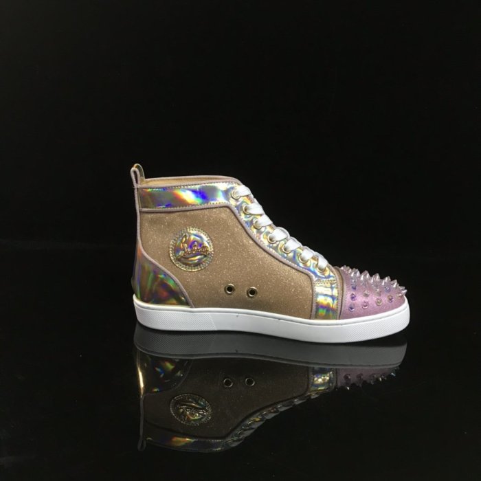 Christian Louboutin Mens Shoes Luxury Brand Red Bottom Design Louis Junior Spikes Flat with Original Box CL sneakers