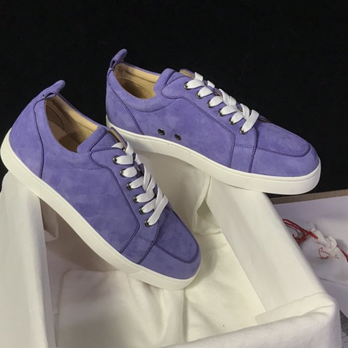 Christian Louboutin Mens Shoes Luxury Brand Red Bottom Design Louis Junior Spikes Flat with Original Box CL sneakers