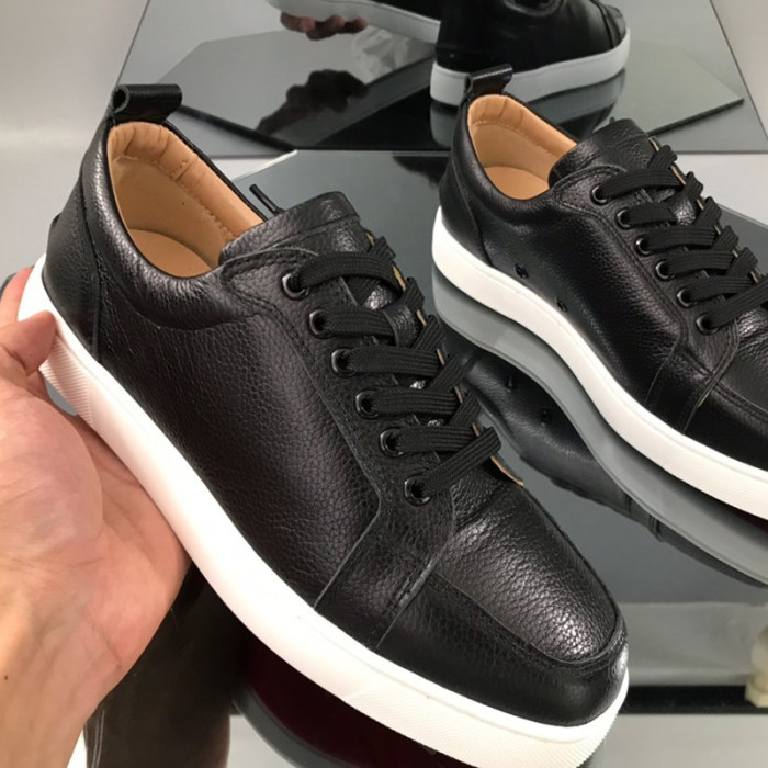 Christian Louboutin Mens Shoes Luxury Brand Red Bottom Design Louis Junior Spikes Flat with Original Box CL sneakers