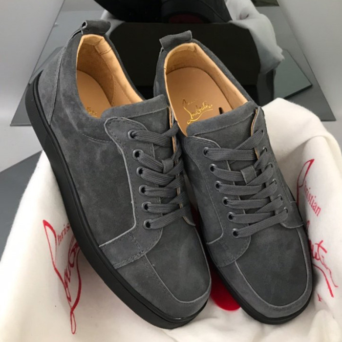 Christian Louboutin Mens Shoes Luxury Brand Red Bottom Design Louis Junior Spikes Flat with Original Box CL sneakers