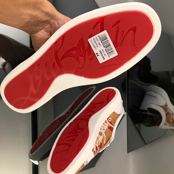 Christian Louboutin Mens Shoes Luxury Brand Red Bottom Design Louis Junior Spikes Flat with Original Box CL sneakers