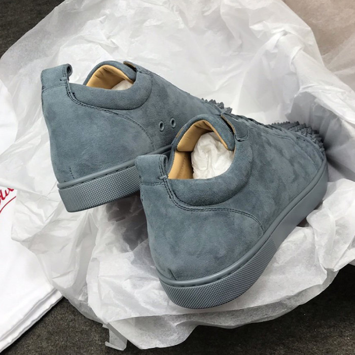 Christian Louboutin Mens Shoes Luxury Brand Red Bottom Design Louis Junior Spikes Flat with Original Box CL sneakers