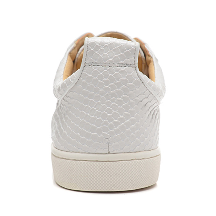 Christian Louboutin Mens Shoes Luxury Brand Red Bottom Design Louis Junior Spikes Flat with Original Box CL sneakers