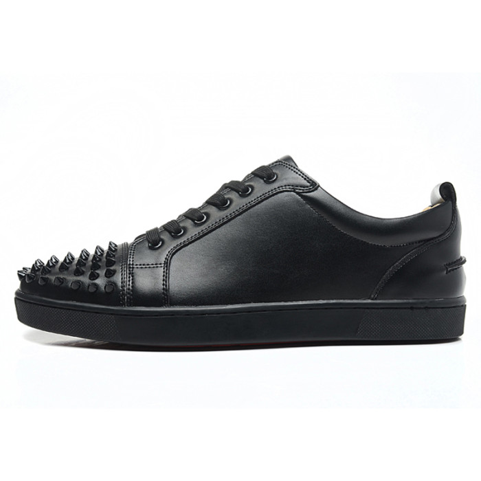 Christian Louboutin Mens Shoes Luxury Brand Red Bottom Design Louis Junior Spikes Flat with Original Box CL sneakers