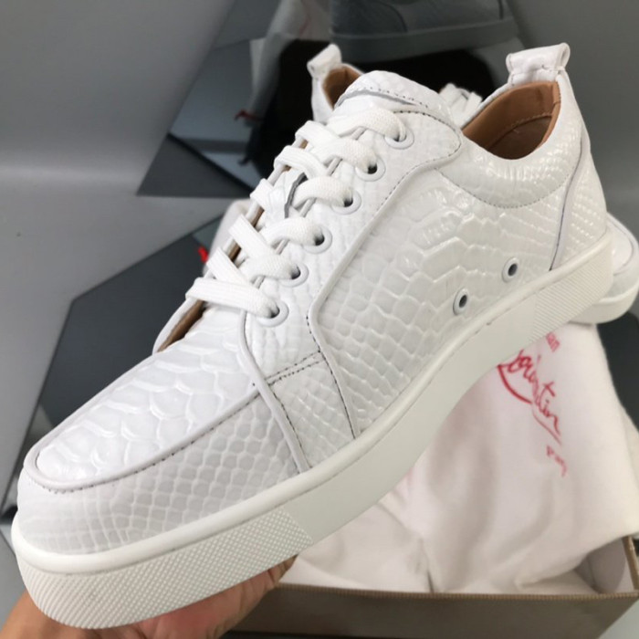 Christian Louboutin Mens Shoes Luxury Brand Red Bottom Design Louis Junior Spikes Flat with Original Box CL sneakers