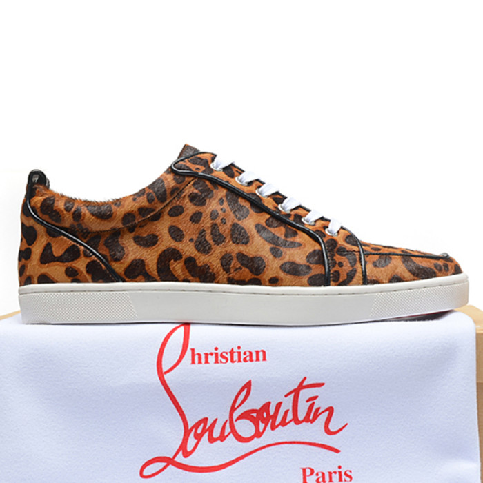Christian Louboutin Mens Shoes Luxury Brand Red Bottom Design Louis Junior Spikes Flat with Original Box CL sneakers