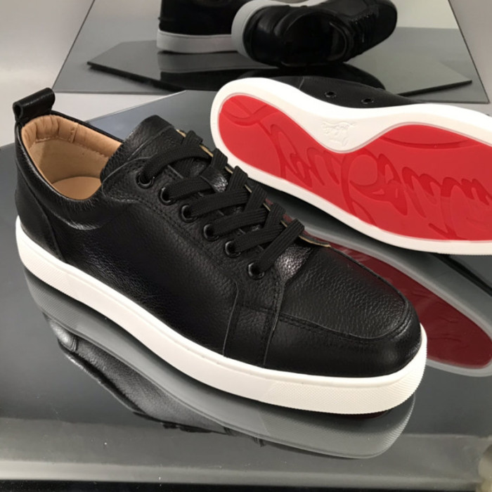 Christian Louboutin Mens Shoes Luxury Brand Red Bottom Design Louis Junior Spikes Flat with Original Box CL sneakers