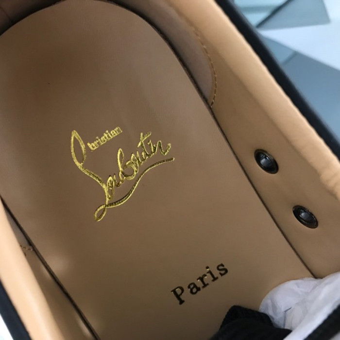 Christian Louboutin Mens Shoes Luxury Brand Red Bottom Design Louis Junior Spikes Flat with Original Box CL sneakers