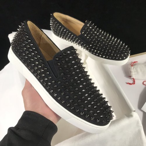 Christian Louboutin Mens Shoes Loafers Luxury Brand Red Bottom Design Louis Flat with Original Box CL Loafers