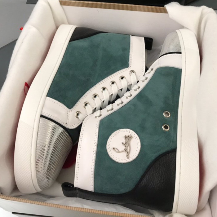 Christian Louboutin Mens Shoes Luxury Brand Red Bottom Design Louis Junior Spikes Flat with Original Box CL sneakers