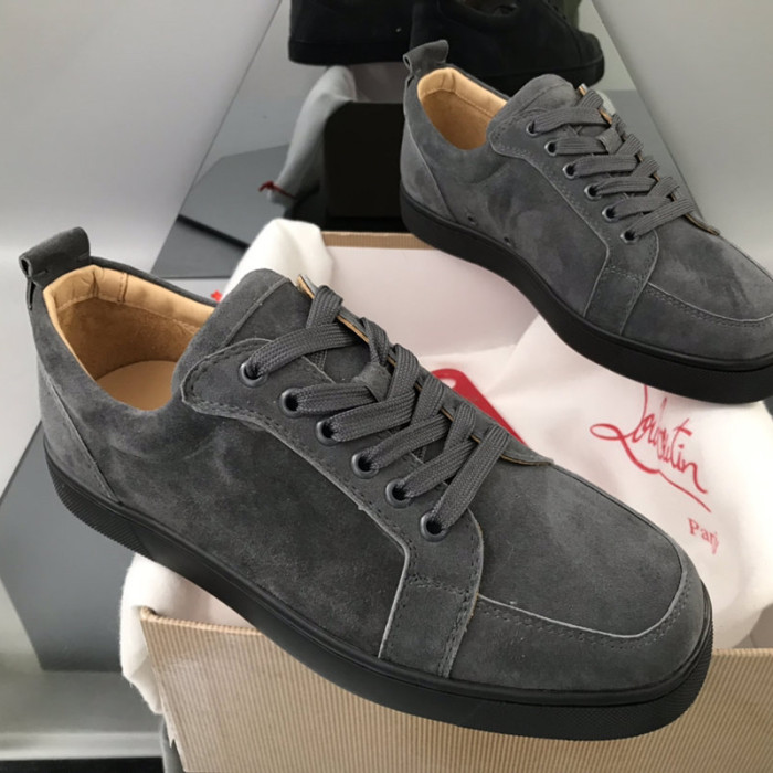 Christian Louboutin Mens Shoes Luxury Brand Red Bottom Design Louis Junior Spikes Flat with Original Box CL sneakers