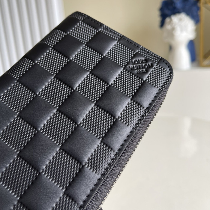 Louis Vuitton Mens Womens Wallets Purse Luxury Brand Designer ZIPPY WALLET VERTICAL Onyx Damier Infini Leather with Original Box N63548