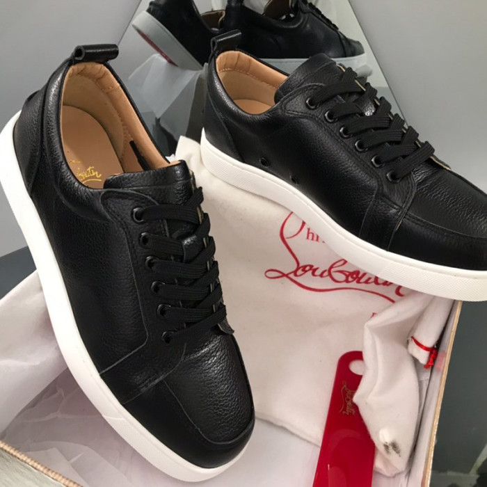 Christian Louboutin Mens Shoes Luxury Brand Red Bottom Design Louis Junior Spikes Flat with Original Box CL sneakers