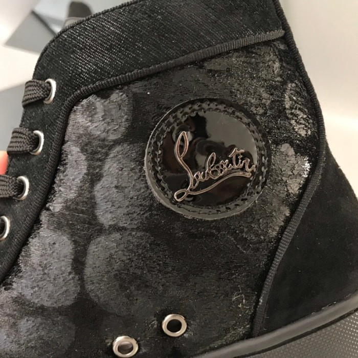 Christian Louboutin Mens Shoes Luxury Brand Red Bottom Design Louis Junior Spikes Flat with Original Box CL sneakers