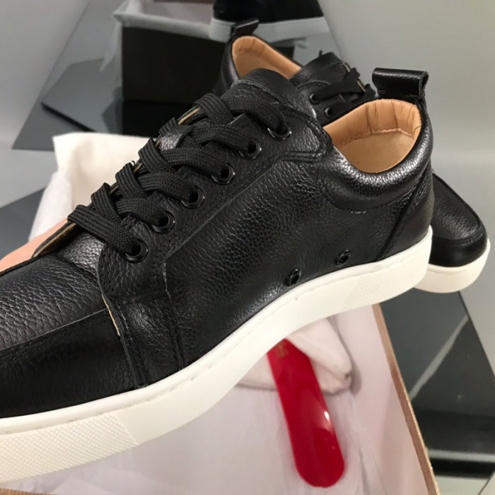 Christian Louboutin Mens Shoes Luxury Brand Red Bottom Design Louis Junior Spikes Flat with Original Box CL sneakers