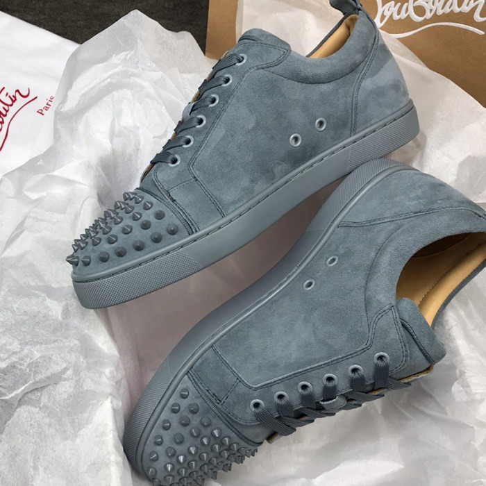 Christian Louboutin Mens Shoes Luxury Brand Red Bottom Design Louis Junior Spikes Flat with Original Box CL sneakers