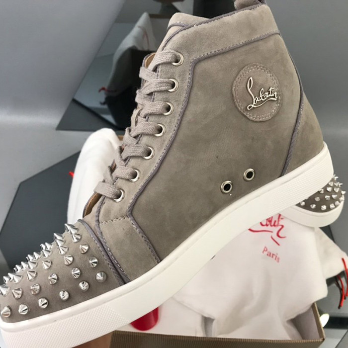 Christian Louboutin Mens Shoes Luxury Brand Red Bottom Design Louis Junior Spikes Flat with Original Box CL sneakers