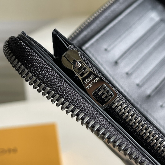 Louis Vuitton Mens Womens Wallets Purse Luxury Brand Designer ZIPPY WALLET VERTICAL Onyx Damier Infini Leather with Original Box N63548