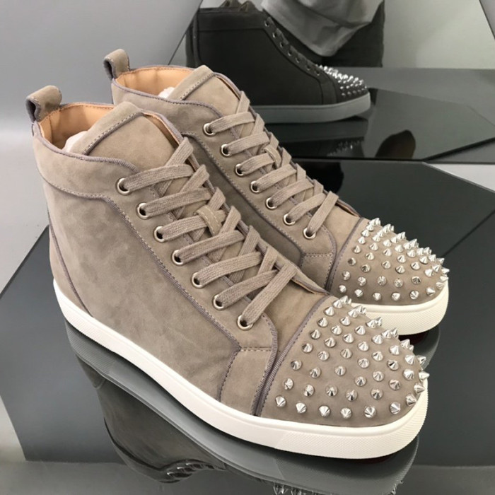 Christian Louboutin Mens Shoes Luxury Brand Red Bottom Design Louis Junior Spikes Flat with Original Box CL sneakers