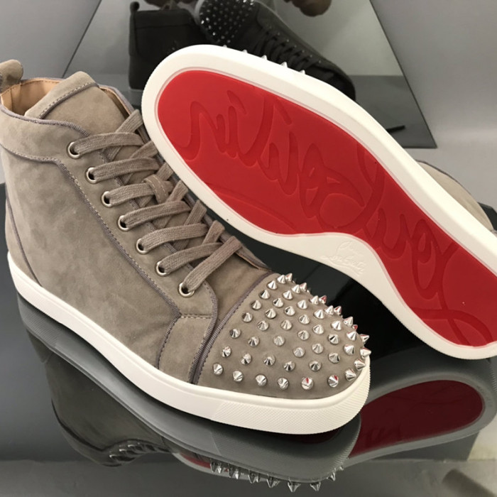Christian Louboutin Mens Shoes Luxury Brand Red Bottom Design Louis Junior Spikes Flat with Original Box CL sneakers