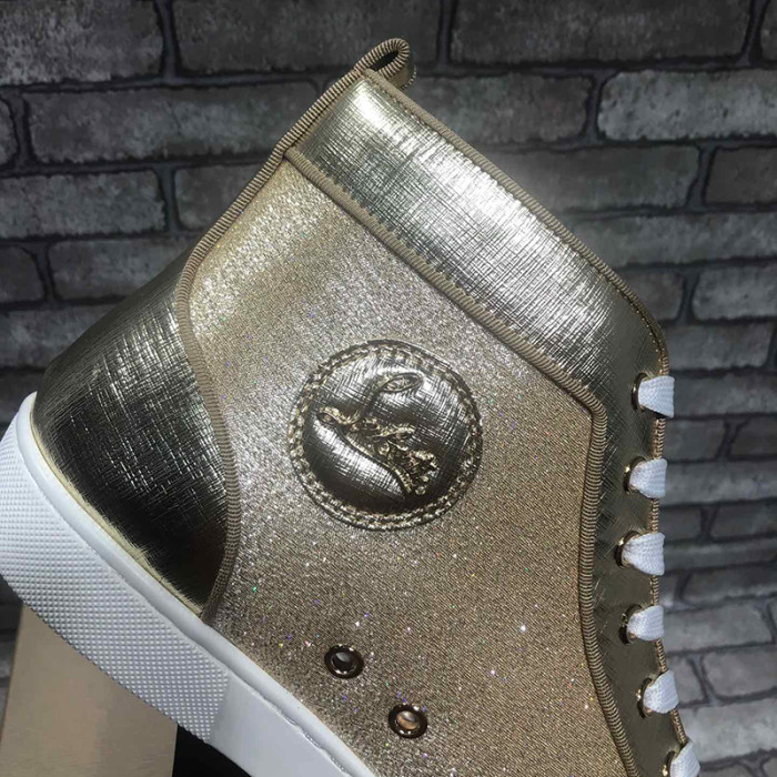 Christian Louboutin Mens Shoes Luxury Brand Red Bottom Design Louis Junior Spikes Flat with Original Box CL sneakers
